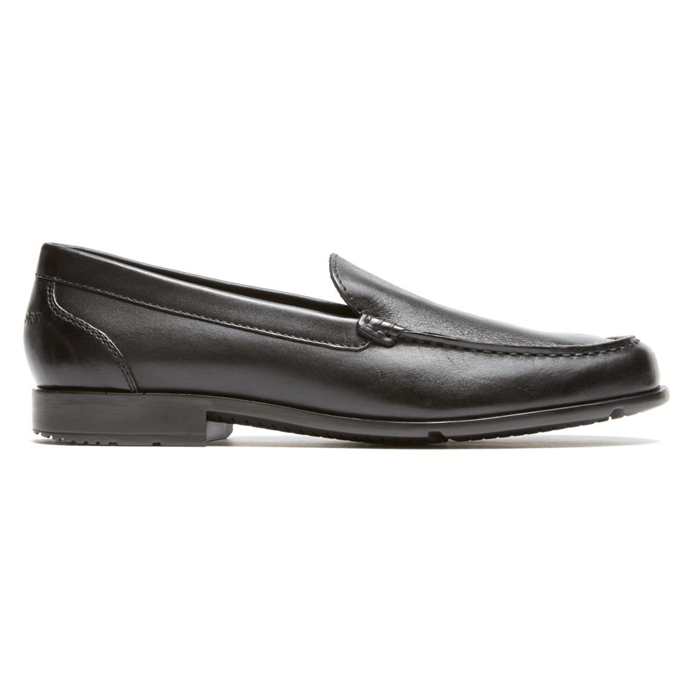 Rockport Classic Venetian Slip-Ons - Mens Loafers - Black - NZ (QBF-721945)